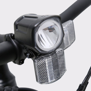 Trail-1000W electric mountain bike rider on trail