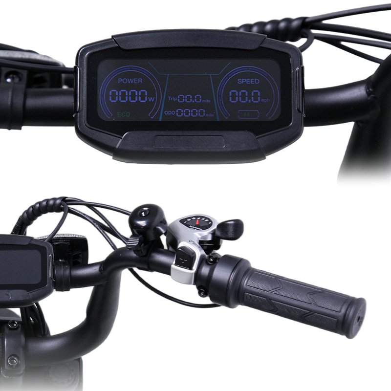 Maverick PRO-1500W Shimano 7-speed drivetrain and rear derailleur detail