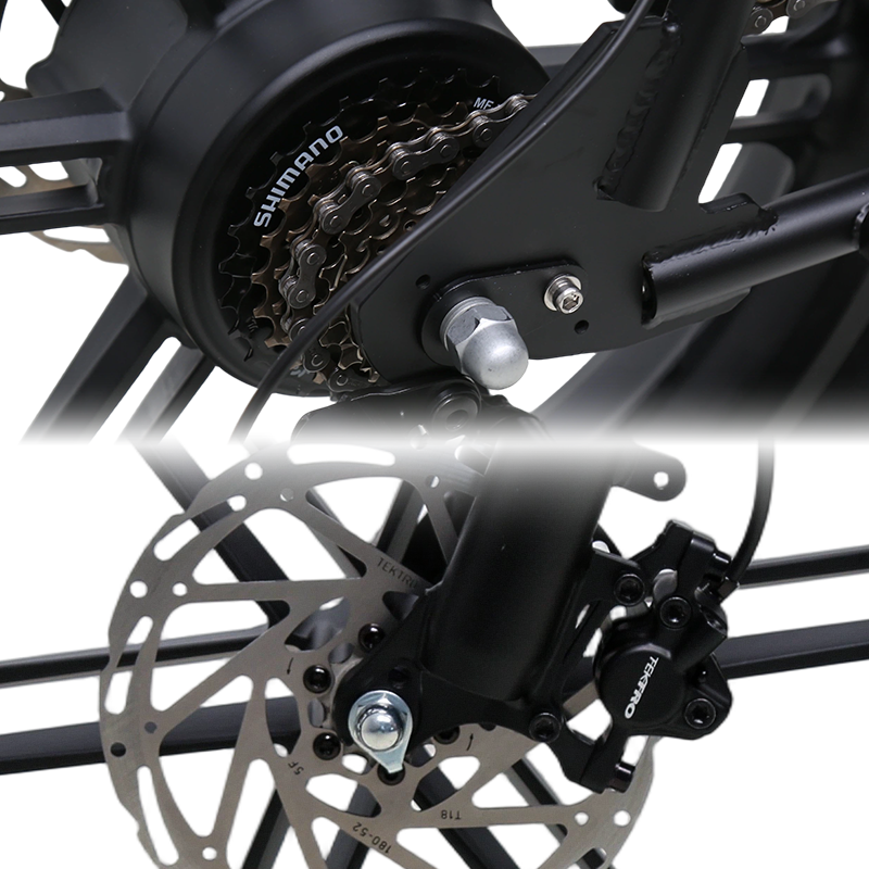 Maverick PRO-1500W fat tire electric bike rear cargo rack and taillight