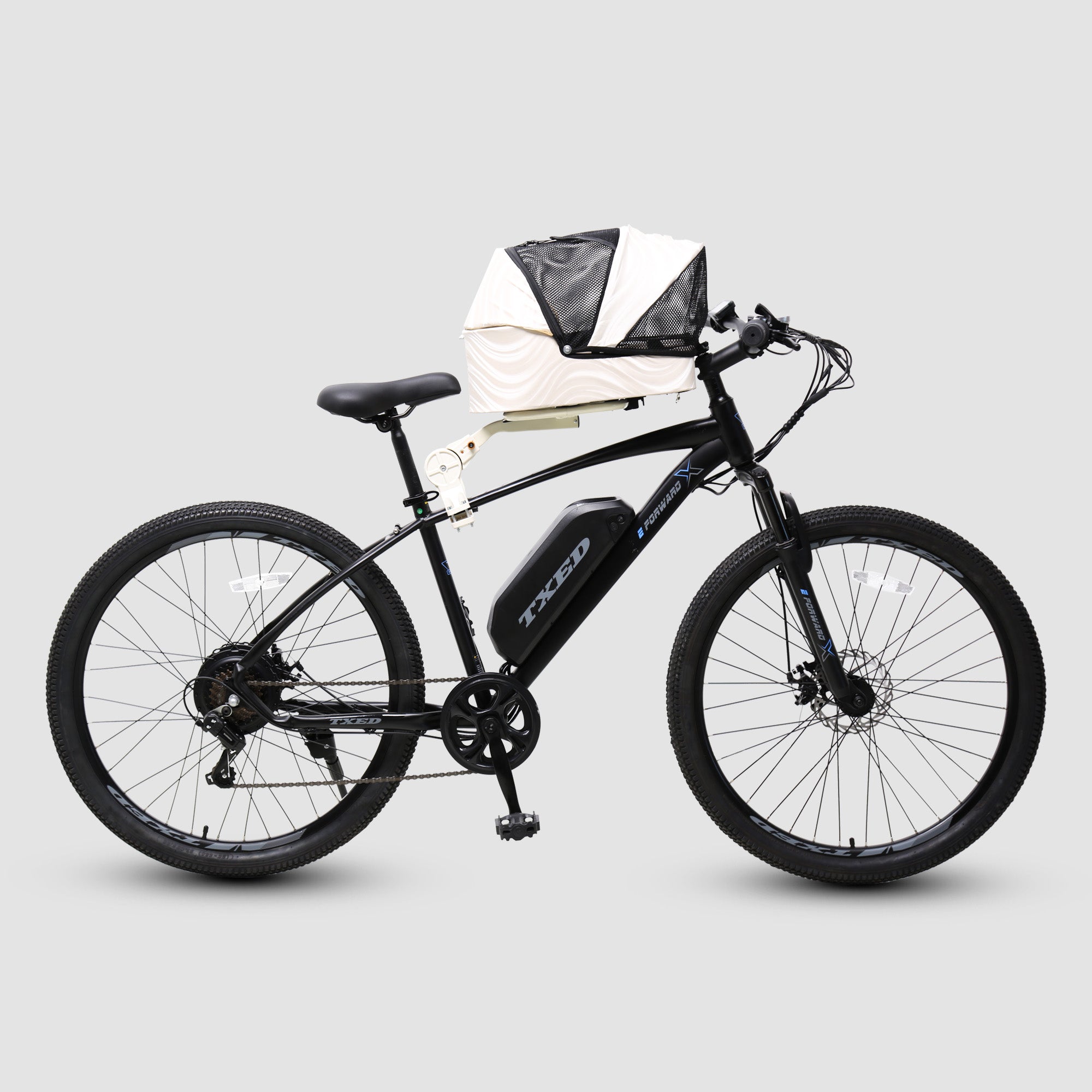 Electric Bike Pet Carrier Box | Rear Rack Dog Carrier for Small Dogs & Cats