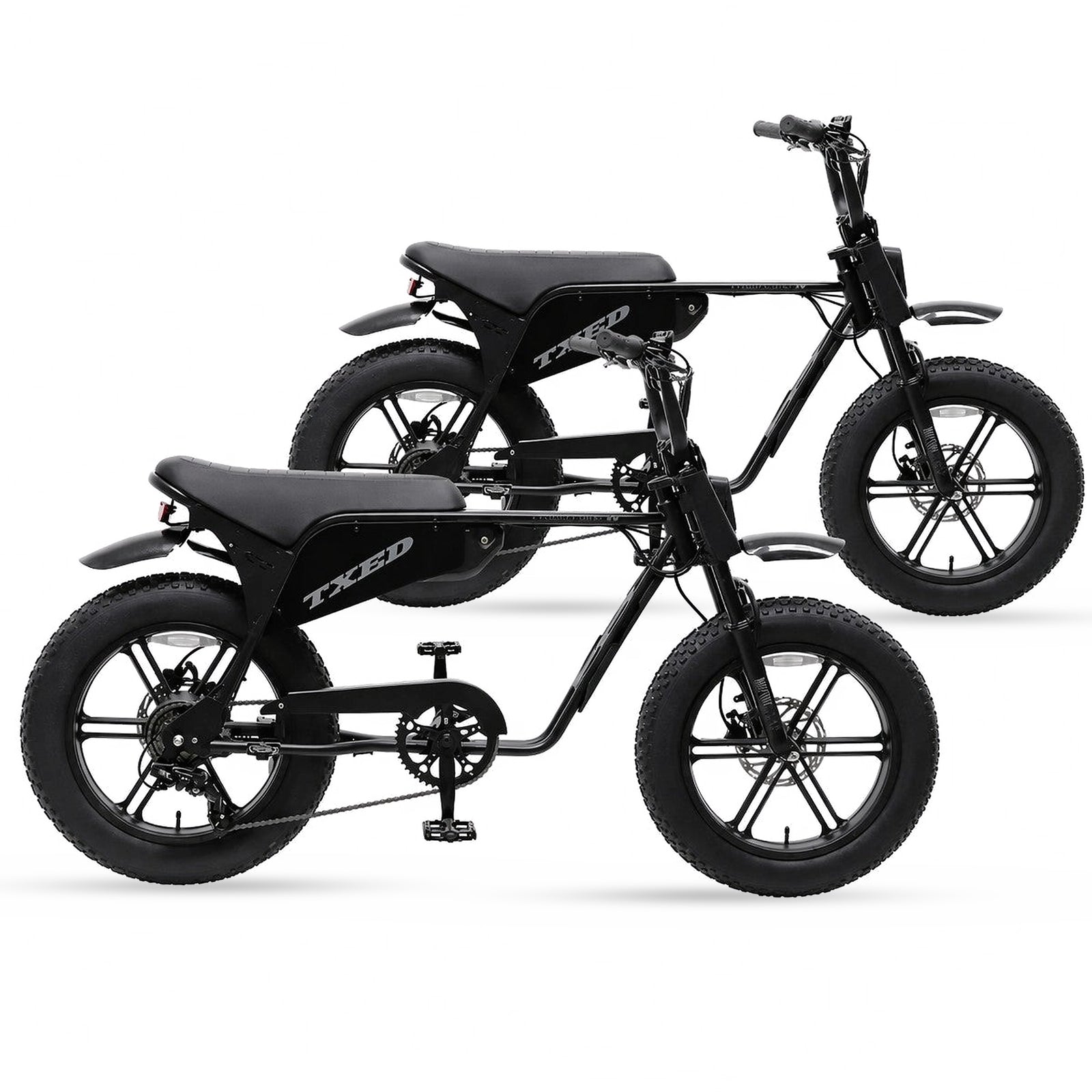 Two TXED Maverick-1500W fat tire electric bikes bundle pair